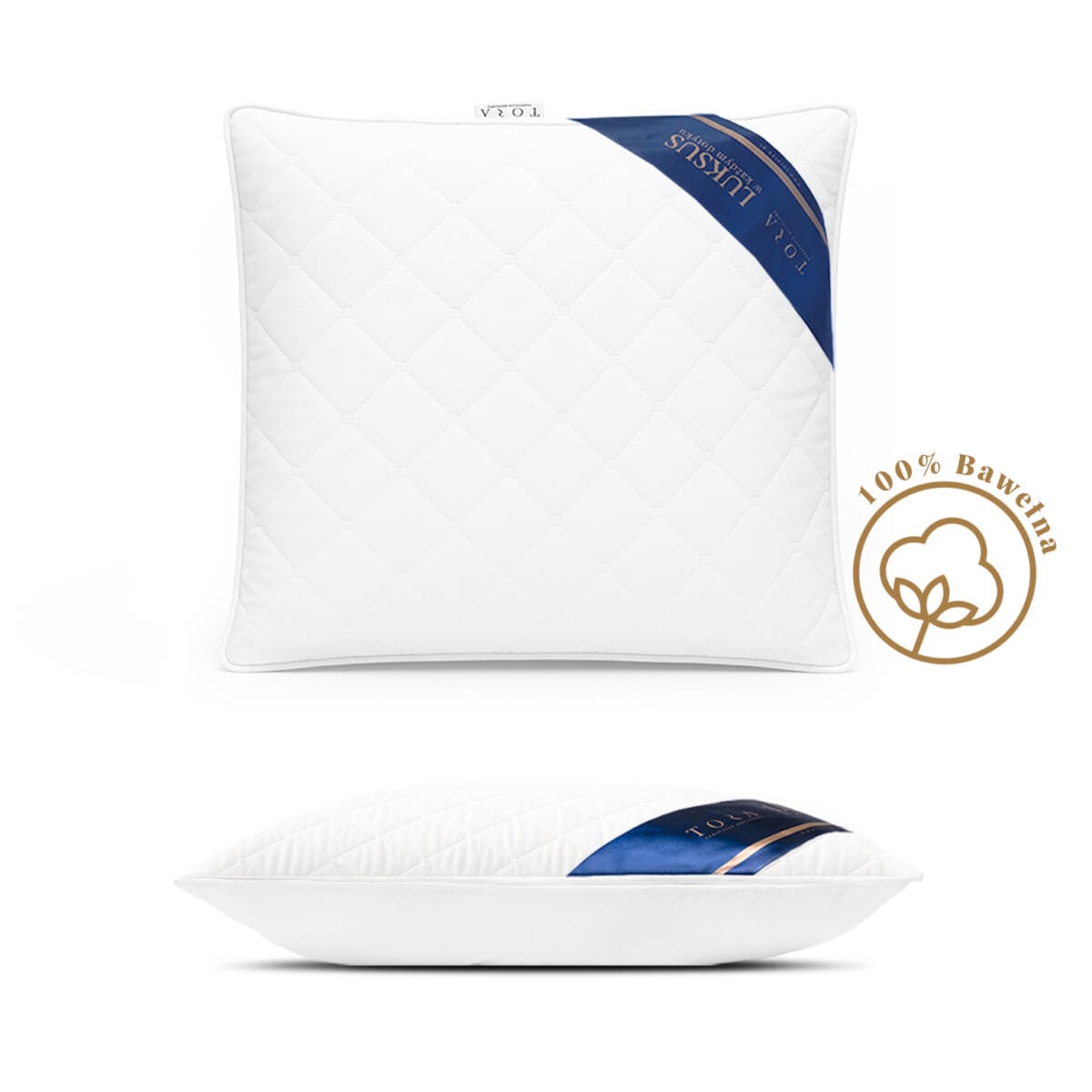 Poduszka-hotelowa-40×40-pikowana-biała-SUPREME-330g