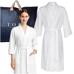 Szlafrok hotelowy biały waflowy SUPREME