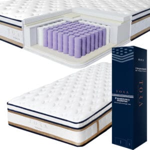 Materac Royal Dream 90x200 kieszeniowo sprężynowy z TOPEREM premium H5