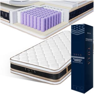 Materac Velvet Cloud 90x200 kieszeniowo sprężynowy DWUSTRONNY H4 i H5 premium