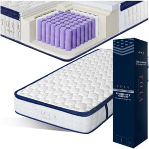 Materac Prestige Sleep 90x200 kieszeniowo sprężynowy DWUSTRONNY H3 i H4 premium