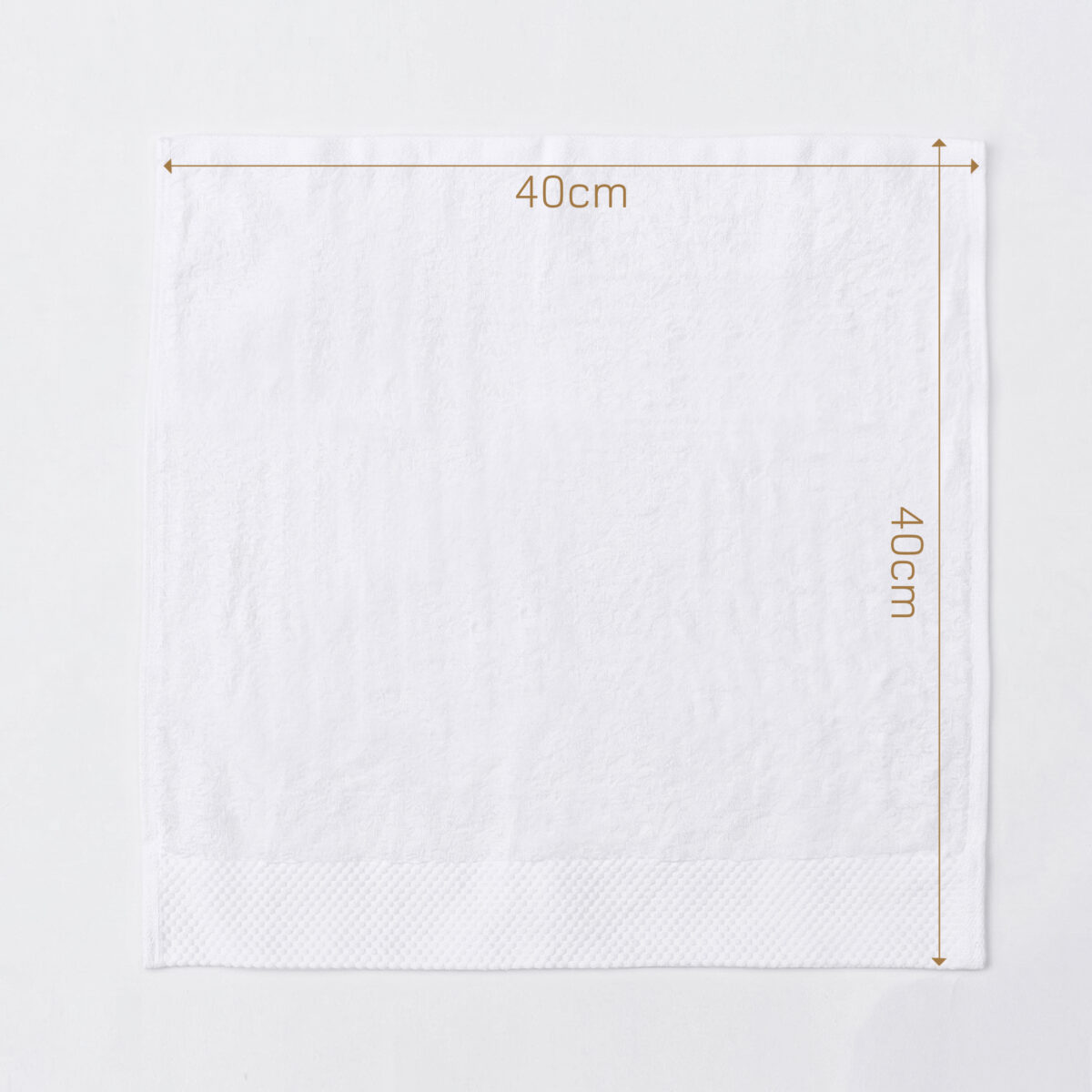 Wymiary ręcznika do twarzy i rąk 40x40 cm DeLuxe – infografika rozmiarów
