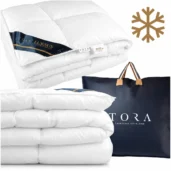 Kołdra hotelowa TORA Luksus złożona z elegancką torbą na prezent